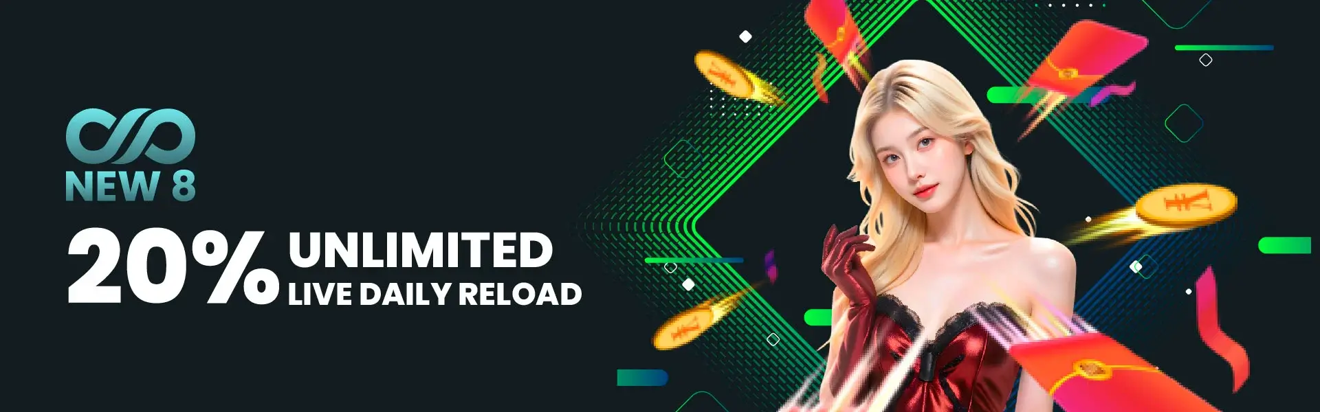 20% Unlimited Daily Reload Bonus
